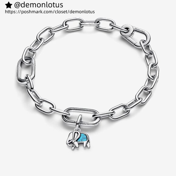 Pandora Turquoise-coloured Elephant Mini Dangle Charm - Picture 6 of 6